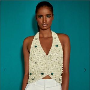NWT Beaded Halter Top from Khanum’s